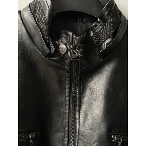 GA Milano Men’s Lined Black Faux Leather Jacket Italy XL - Picture 4 of 12